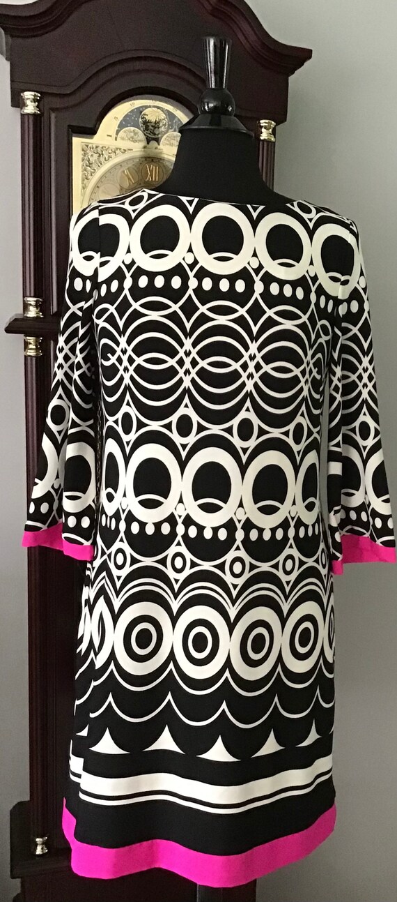 Eliza J Geometric Design Border Print Sheath Dress