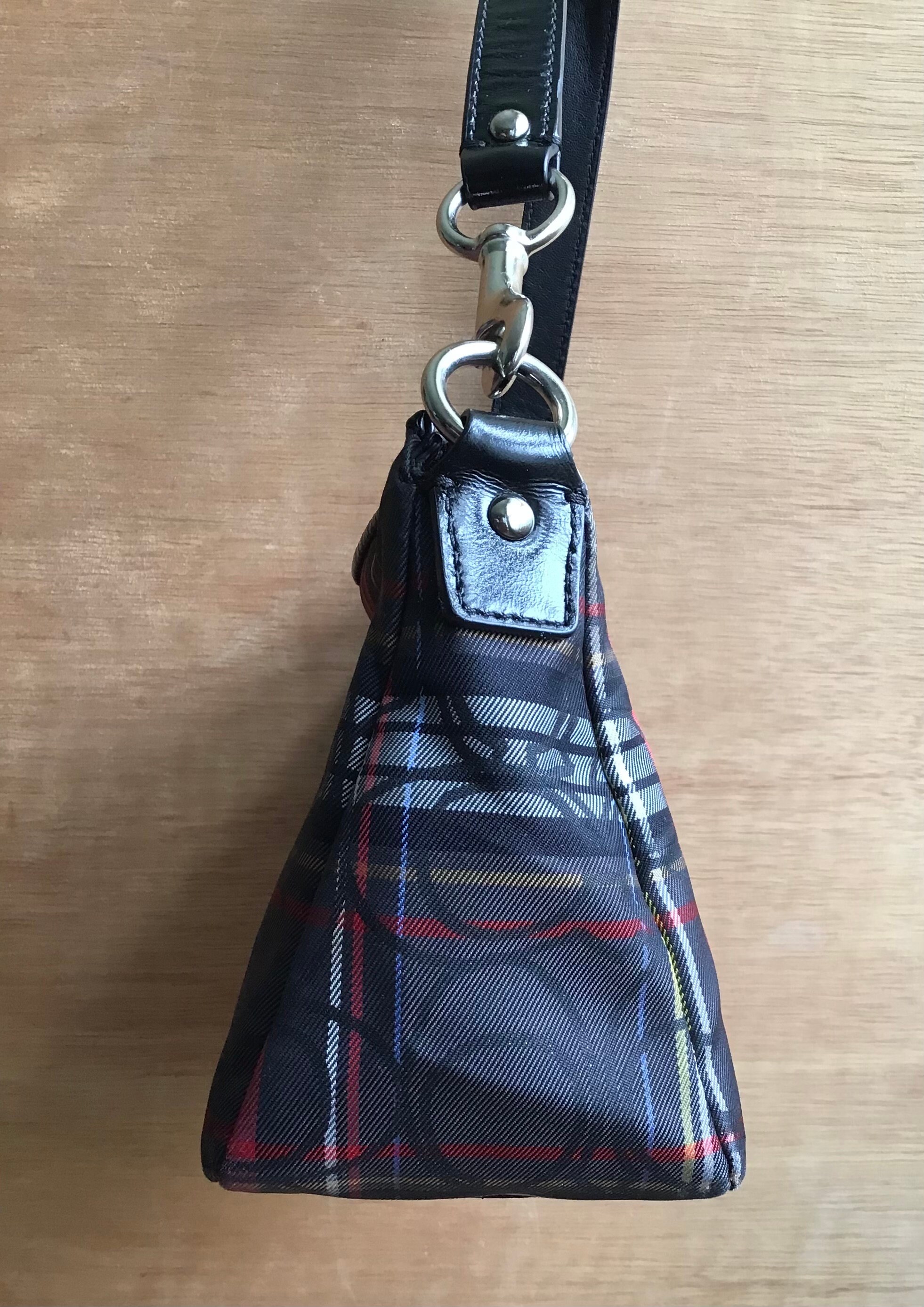 Coach Poppy Plaid Glitter Multicolored Tartan F44166 Mini Coach Poppy Plaid Glitter Multicolored Tartan F44166 Mini