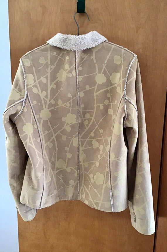 Robert Kitchen of Canada Botanical print Faux Suede f… Gem