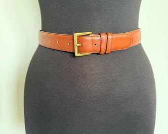 Coach British Tan Leather Belt | Medium - Etsy