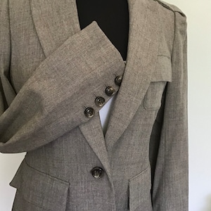 Diane Von Furstenberg Desi Blazer Sand Grey US6 UK10 vintage