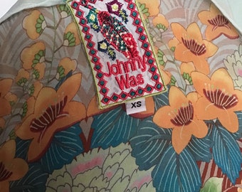 Johnny Was Short Sleeve Kaftan 100% Cupra Dress Size-XS NWOT