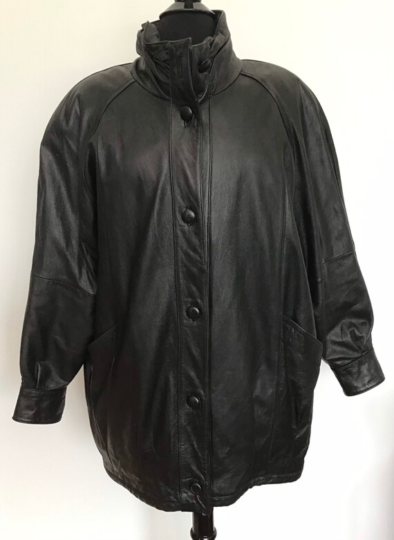 Pelle 100% Leather Womens Coat 1980’s size-Medium… - image 3