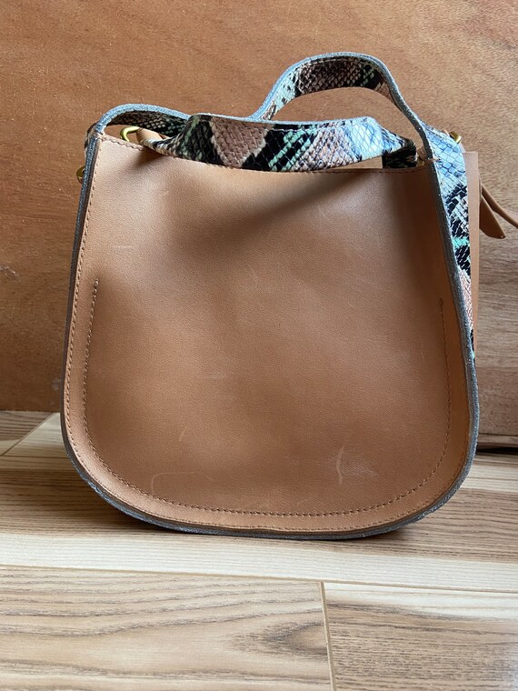 Madewell Sydney Snake Embossed Leather Crossbody Hand… Gem