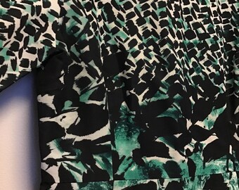 Brooks Brothers Dress Italy Green Black White Sheath Size-12 EXC. - Etsy