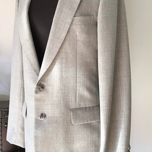 Yves Saint Laurent 3PC YSL Men’s 3-Piece Herringbone Gray Suit Size-40 VG