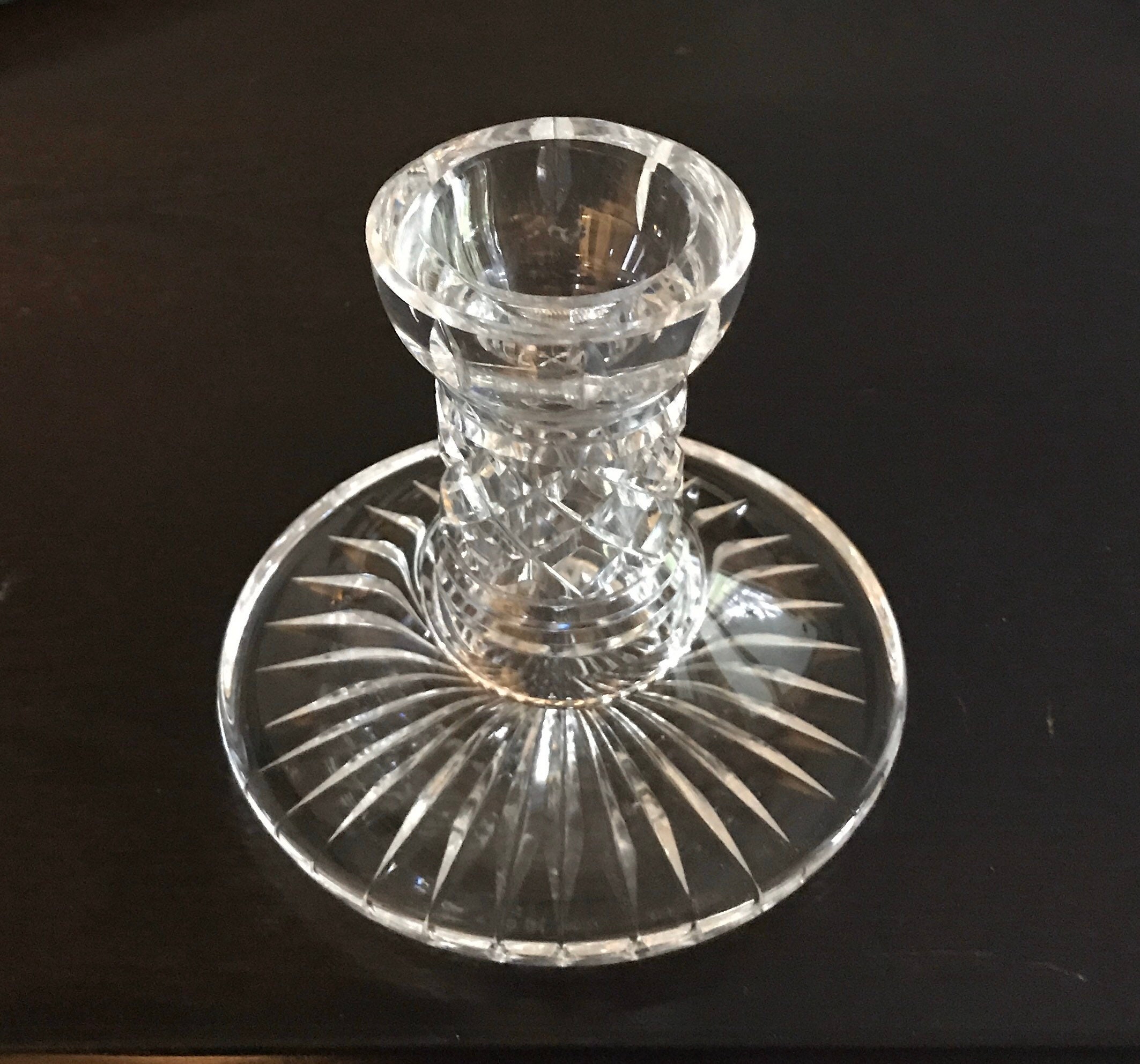 VTG. Waterford Crystal Hurricane Lamp Base/candlestick Etsy UK