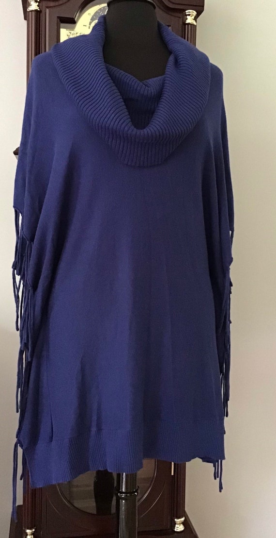 Michael Kors Cowl Neck Fringe Sweater 