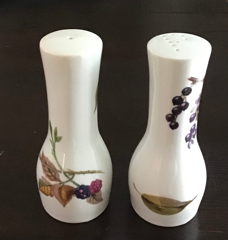 Evesham Salt & Pepper Shaker Fruit Royal Worcester Flameproof Etsy