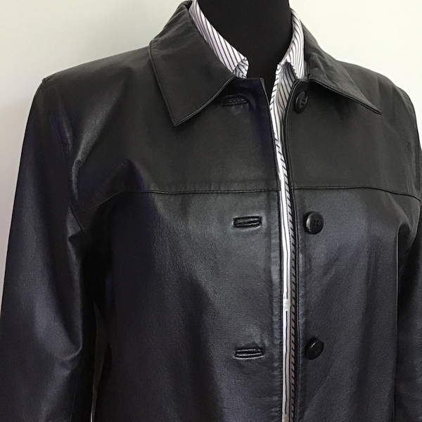 Leather Car Coat Etsy