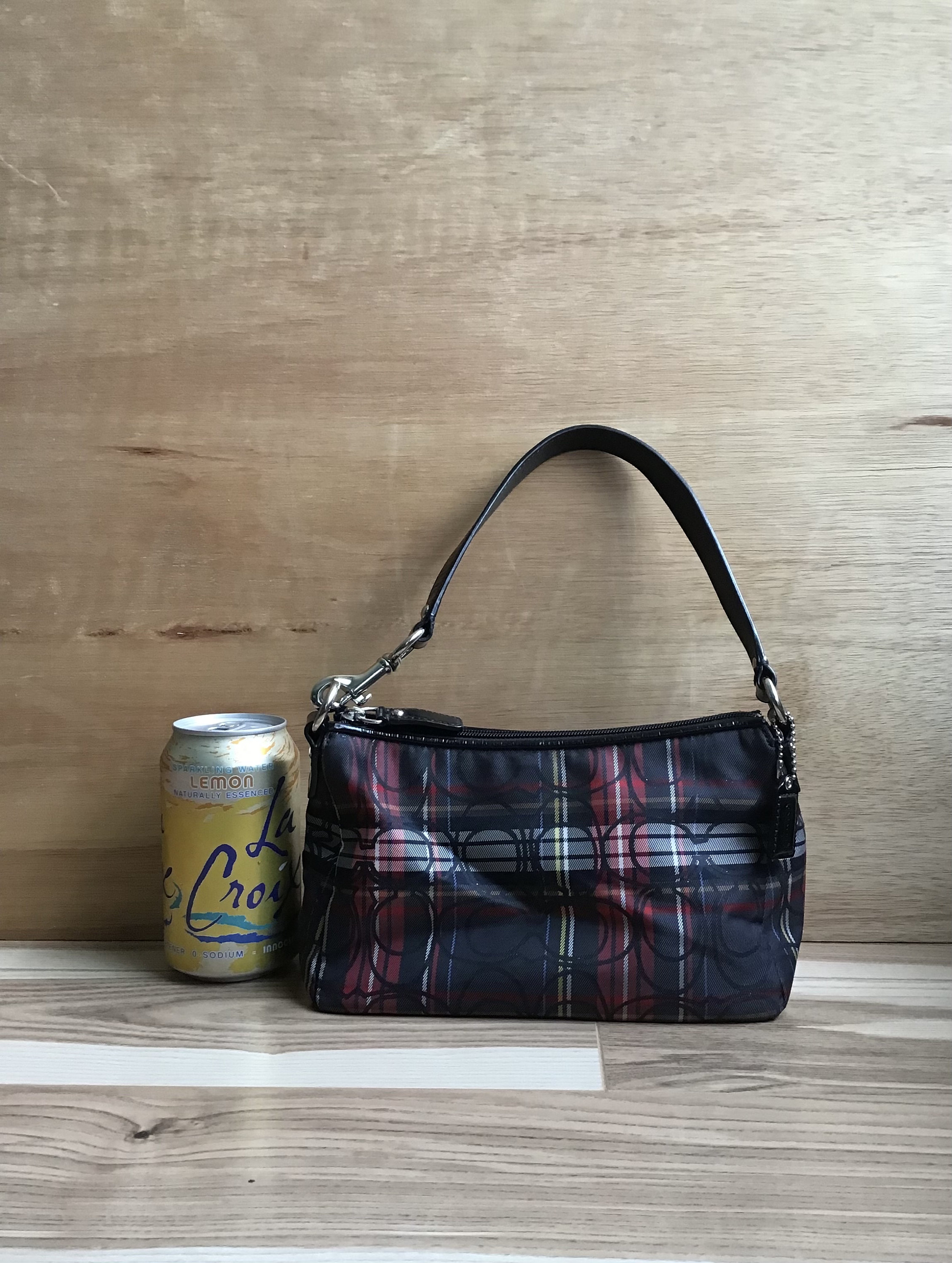 Coach Poppy Plaid Glitter Multicolored Tartan F44166 Mini Coach Poppy Plaid Glitter Multicolored Tartan F44166 Mini