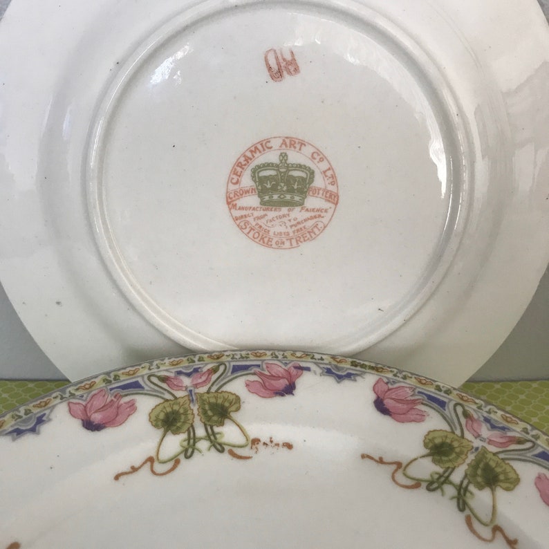 Crown Pottery Stoke-on-Trent Faience Antique Art Nouveau Ceramic Art Co Ltd