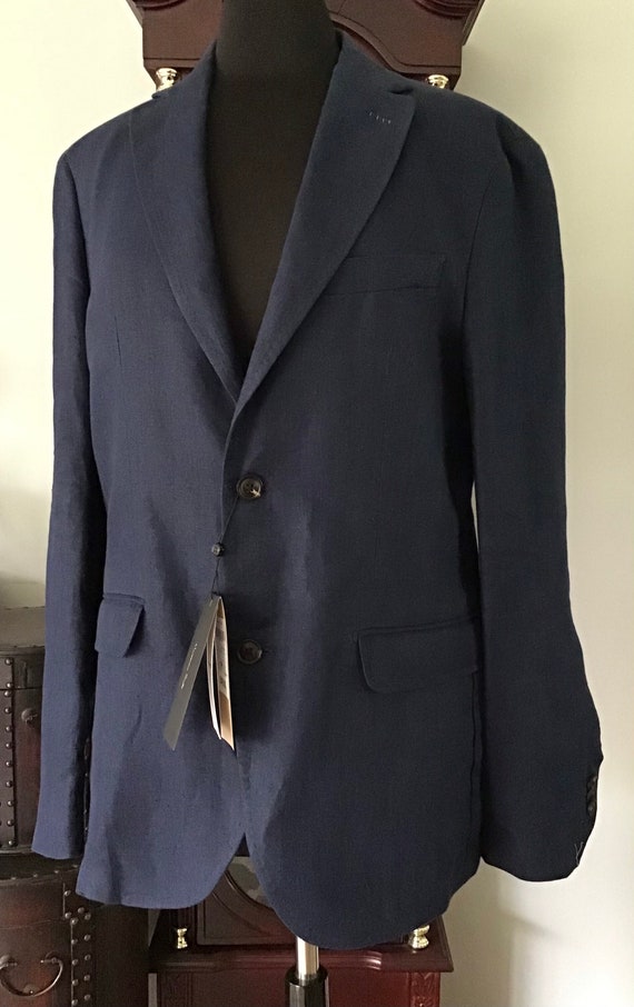 Massimo Dutti Men’s Extra Fine Linen Blazer Sport… - image 2