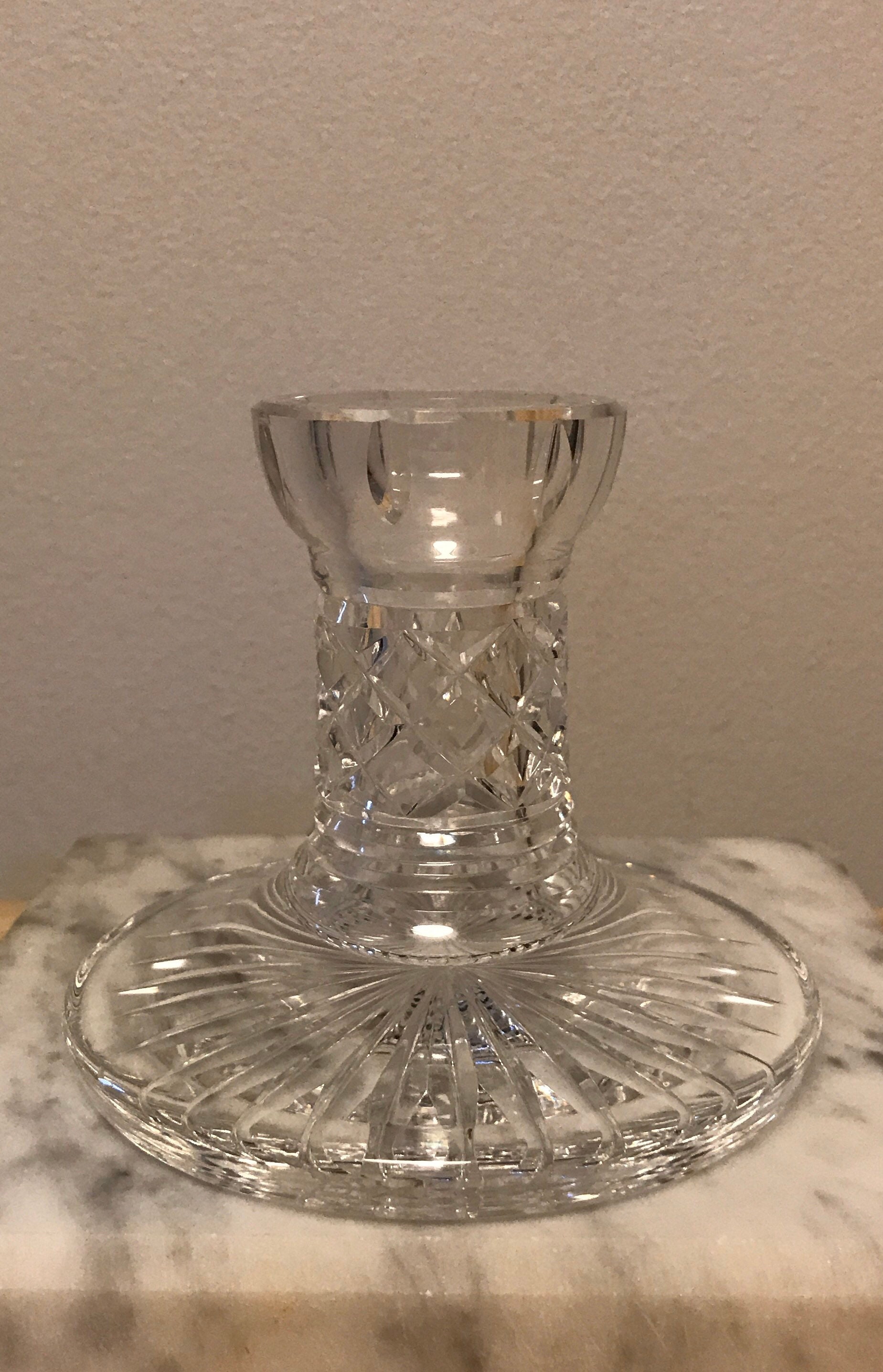 VTG. Waterford Crystal Hurricane Lamp Base/candlestick Etsy UK