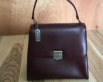 Coach Kelly-Style Top Handle Merlot Leather 6701 vintage excellent