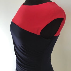 chaps jersey dress Ralph Lauren Women's Ruched Faux-wrap Sleeveless Knit Size-medium NWOT Schnittmuster für ein Kleid