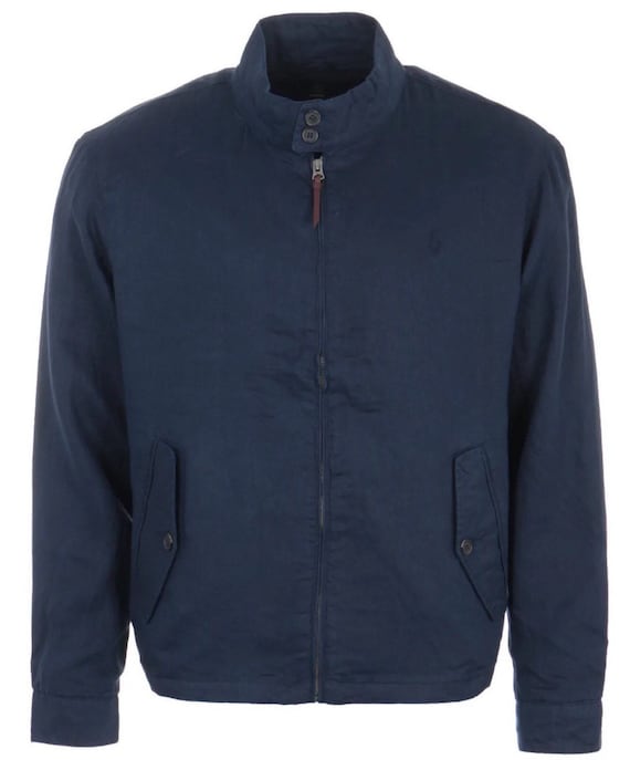POLO Ralph Lauren Blue Label Mens Logo Embroidered Zip up Jacket Navy Size xl Exc Etsy UK
