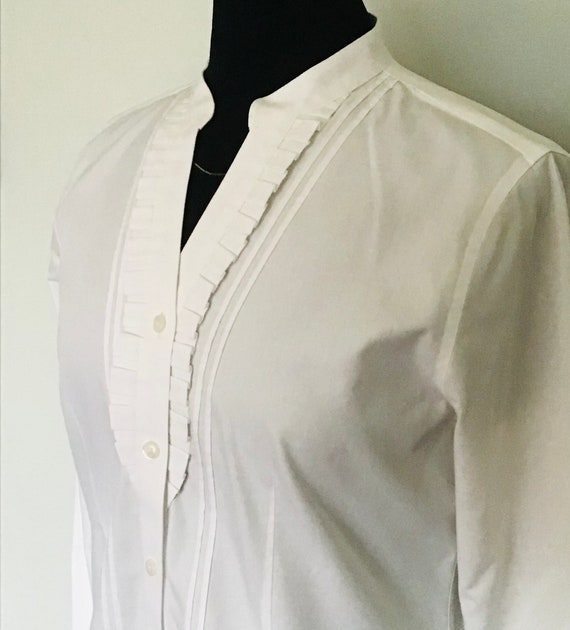 Orvis Women’s Long Sleeve White 100% Cotton Button