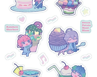 HPMI Dessert Clear Glitter Sticker Sheet