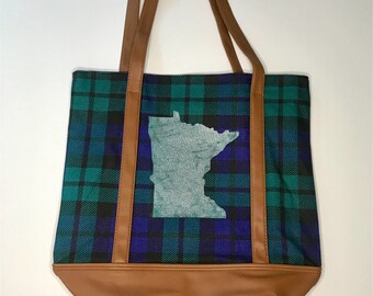 Minnesota Tote Bag | MN Bag | State Pride | Flannel