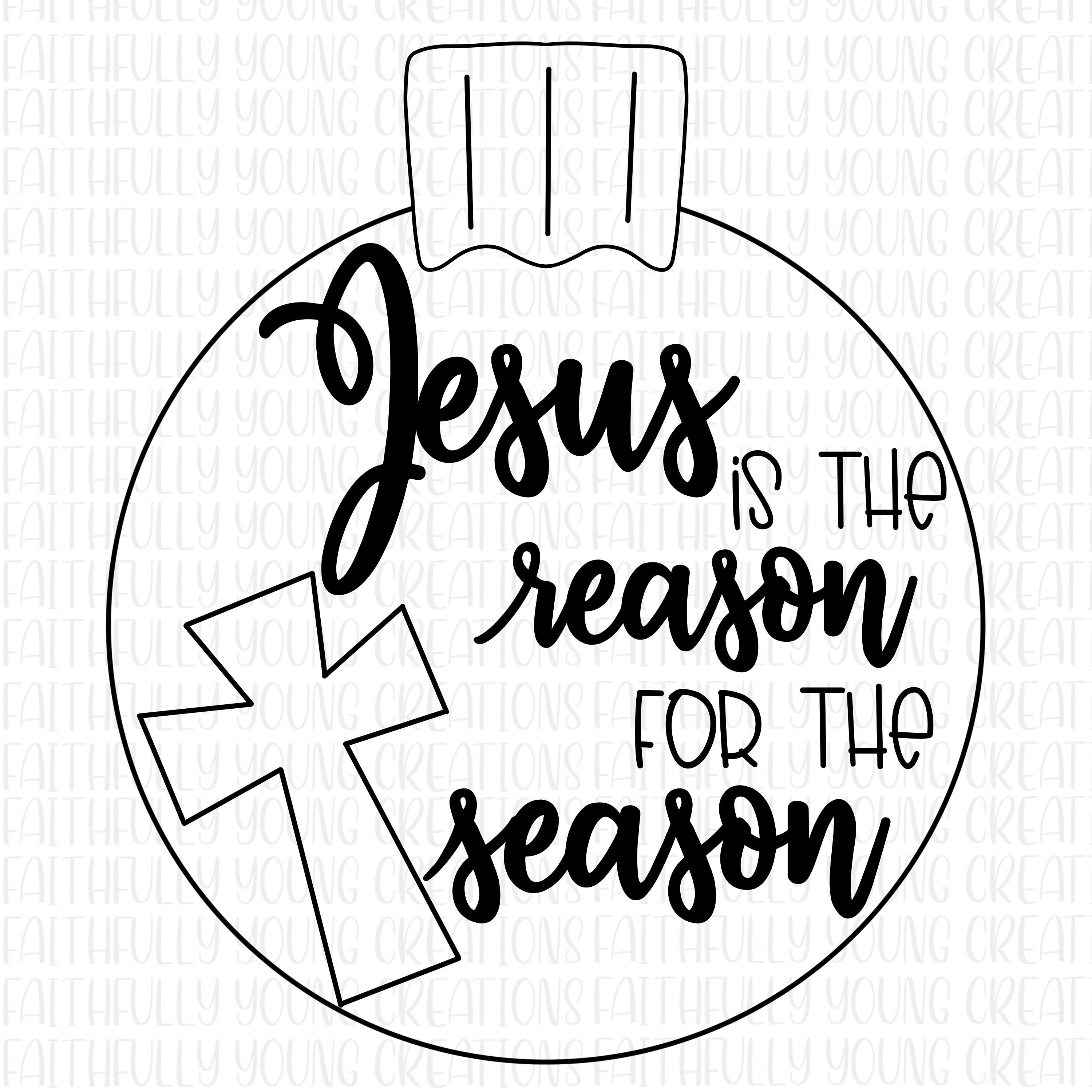 TEMPLATE Jesus is the Reason for the Season Ornament Door Etsy UK