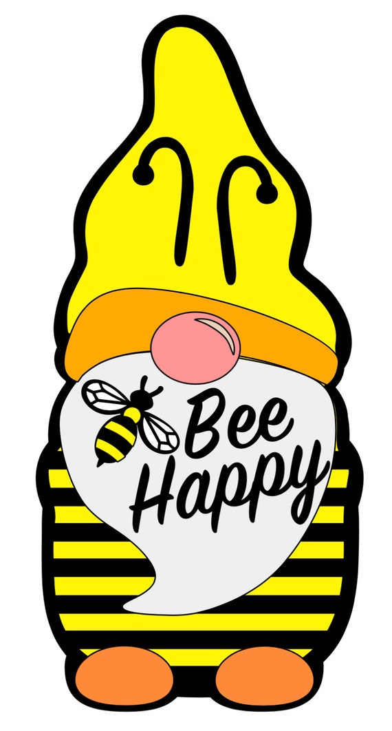 Download Svg File For Zindee Garden Gnome Bee Happybonus Beard Detail Etsy