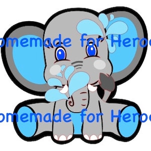 SVG File for Zindee Sitting Elephant-Boy