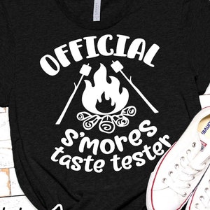 Prueba oficial de sabor de S'mores: descarga digital, archivo para imprimir, Cricut, Silhouette, diseño de camiseta de camping y taza (svg, png, jpg, dxf, eps)