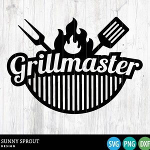 Grillmaster Father's Day SVG, descarga digital, archivo de corte Cricut SVG, archivo de corte Silhouette, camisa, delantal, taza, diseño de letrero, archivo de corte de vinilo