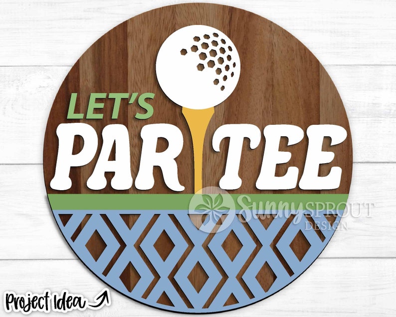 Let's Par Tee Golf Sign Digital Download Round Door Etsy
