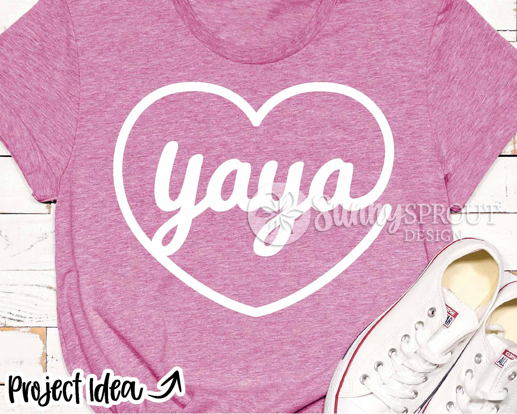 Love Yaya Heart SVG, Digital Download, Cricut Cut File, Silhouette