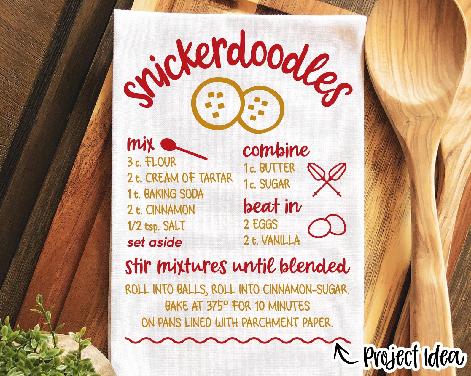 Snickerdoodle Cookie Recipe SVG Digital Download Print File Etsy