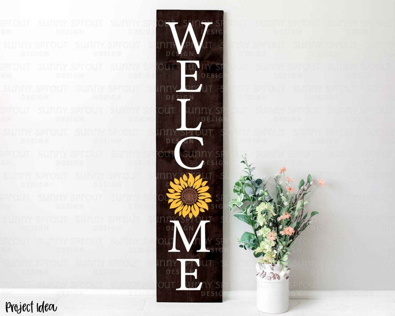 Download Welcome Sunflower Porch Sign Digital Download svg png jpg ...