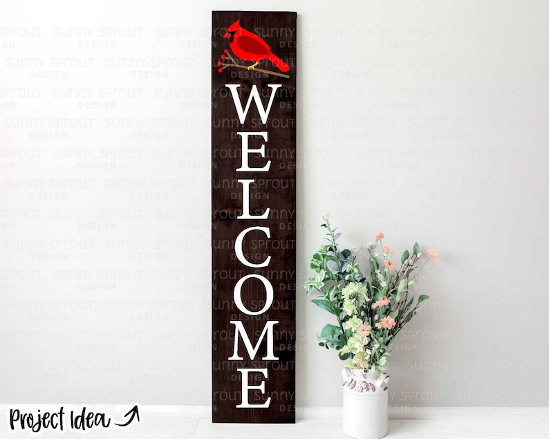 Cardinal Welcome Porch Sign SVG, Digital Download, Cricut Cut File ...