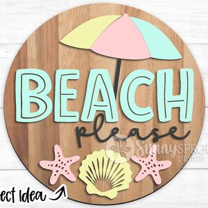 Summer Laser Sign Bundle, Digital download, Round door hanger svg, Glowforge laser file, Cricut, Front door welcome sign, Hello Summer svg image 6