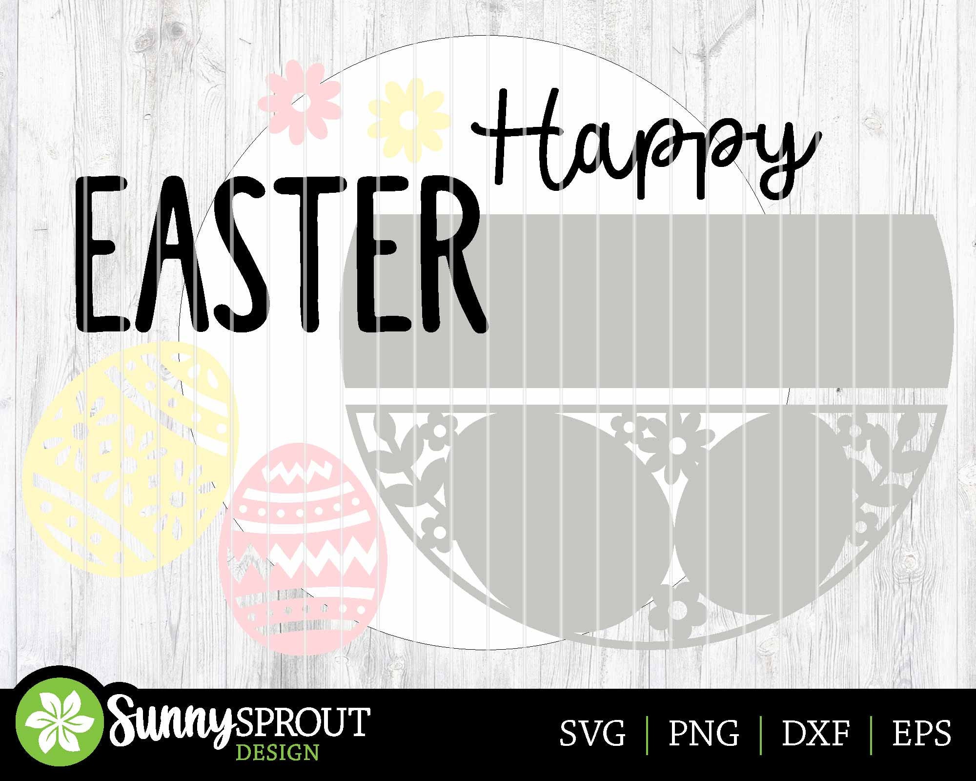 Happy Easter Egg Pattern Sign, Digital Download, SVG Laser Cut File ...