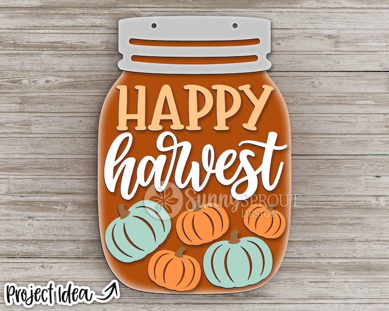 Fall Mason Jar Sign Bundle, DIGITAL Download, Door Hanger Svg ...