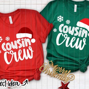 Camisa de Natal Cousin Crew SVG, download digital, arquivo de corte Cricut SVG, arquivo de corte Silhouette, design de camisa de Natal para a família