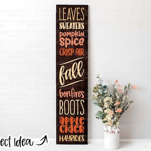 Letrero de porche con frases de otoño en formato SVG, descarga digital, archivo de corte de Cricut, archivo de corte de silueta, decoración de otoño en formato SVG, letrero de porche de otoño, palabras de otoño en formato SVG