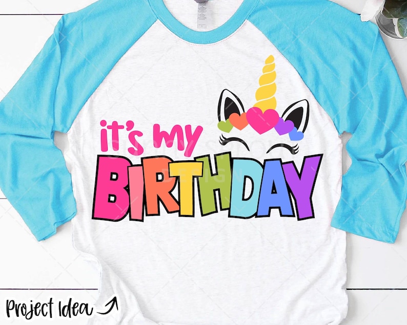 Download It S My Birthday Unicorn Digital Download Print File Etsy