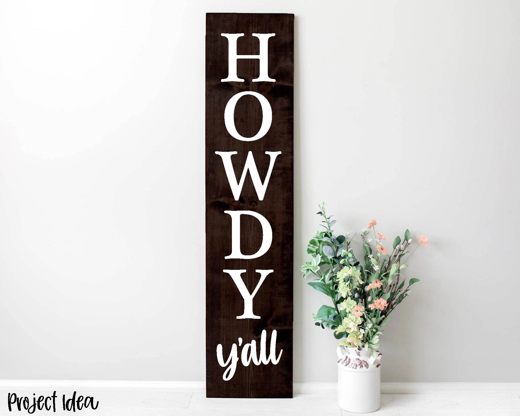 ハウディ・ヤール ポーチサイン SVG、デジタルダウンロード、Cricut 