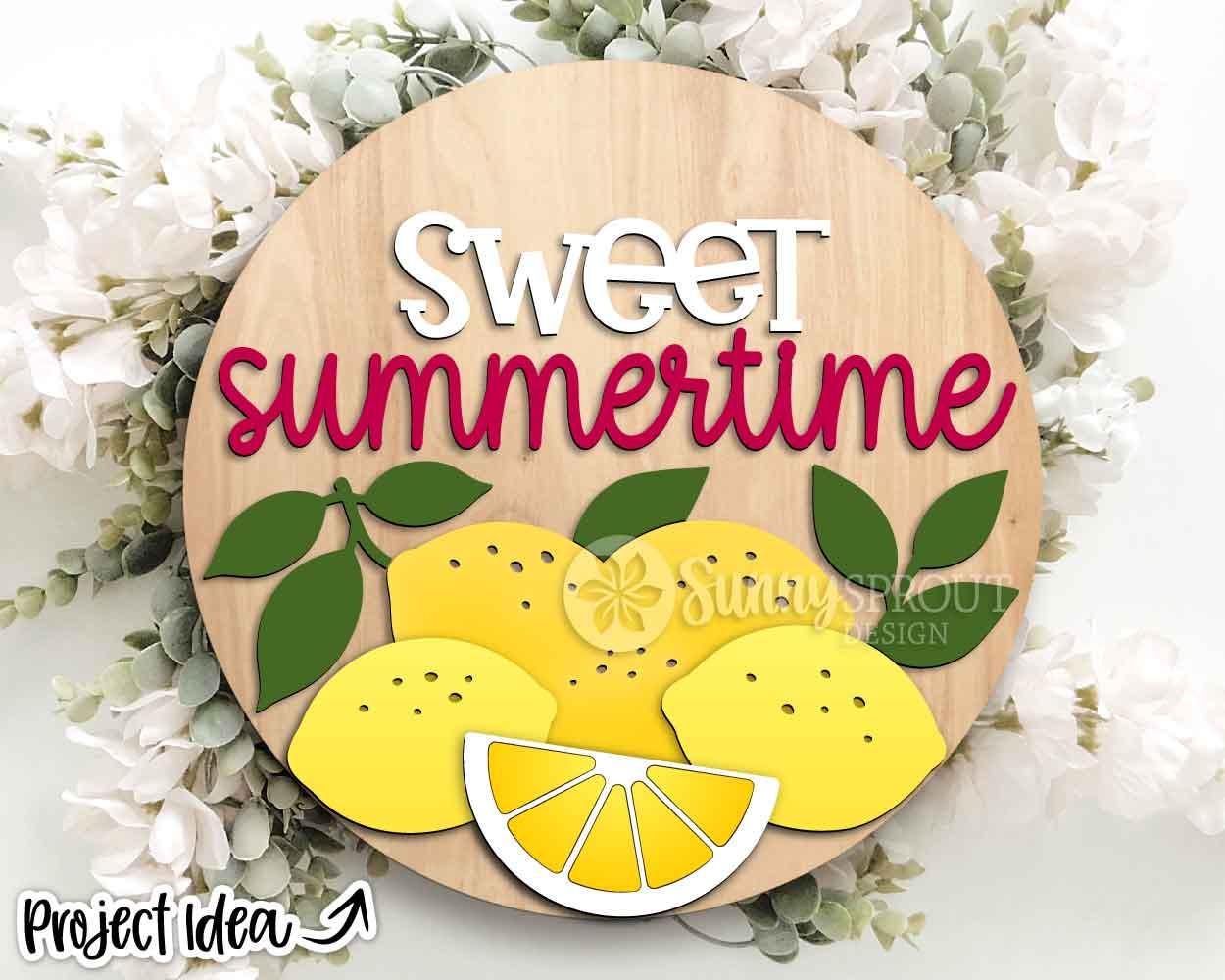 Sweet Summertime Lemons Sign, Digital Download, SVG Laser Cut File ...