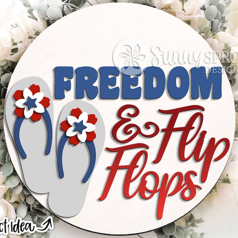 Patriotic Flip Flops - Etsy