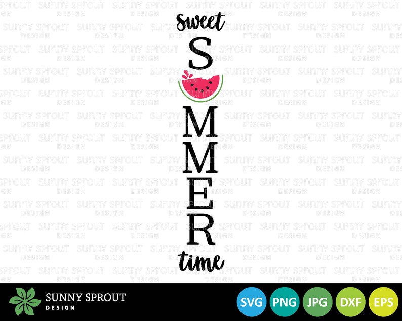 Download Clip Art Svg Png Dxf Eps Sweet Summertime Watermelon Porch Sign Digital Download Cricut Front Door Sign Design Silhouette Cut File Print File Art Collectibles