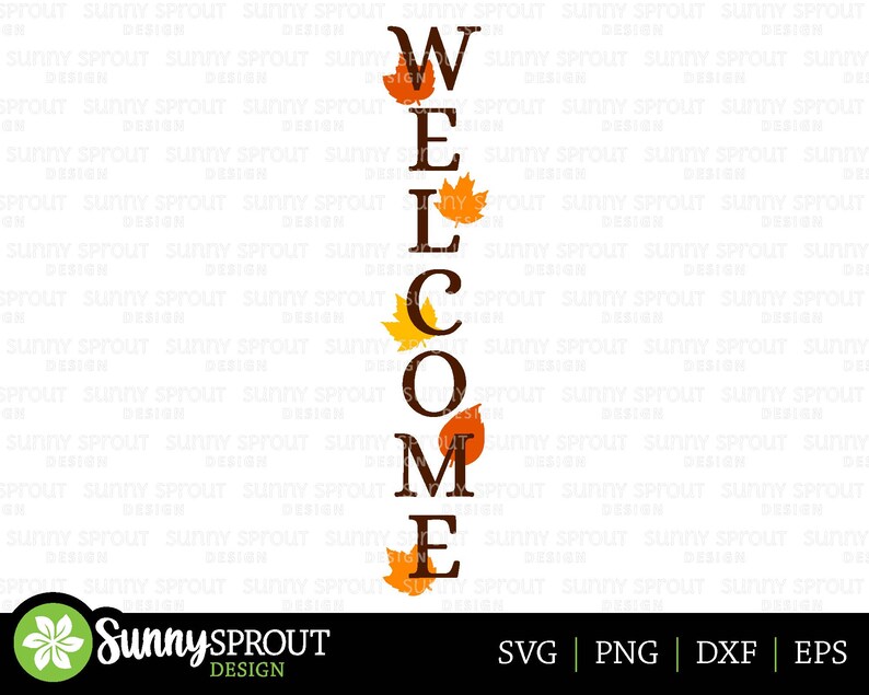 Welcome Leaves Porch Sign Digital Download Print File | Etsy