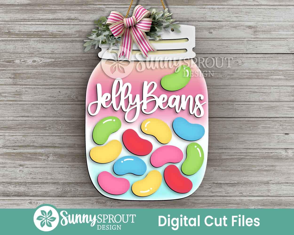 Easter Mason Jar Sign Bundle, Door Hanger Svg, Glowforge Laser Cut ...