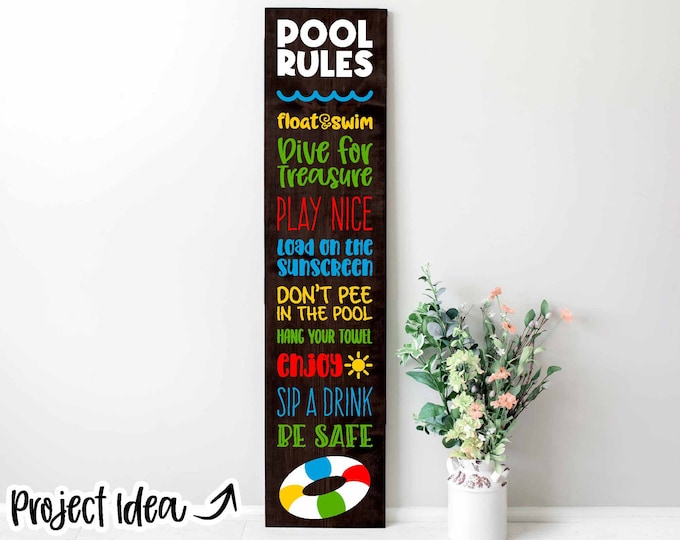 Swimming Pool Rules Rustic Sign 2 Svg Dxf Png Ei Jpg - Swimming Pool ...