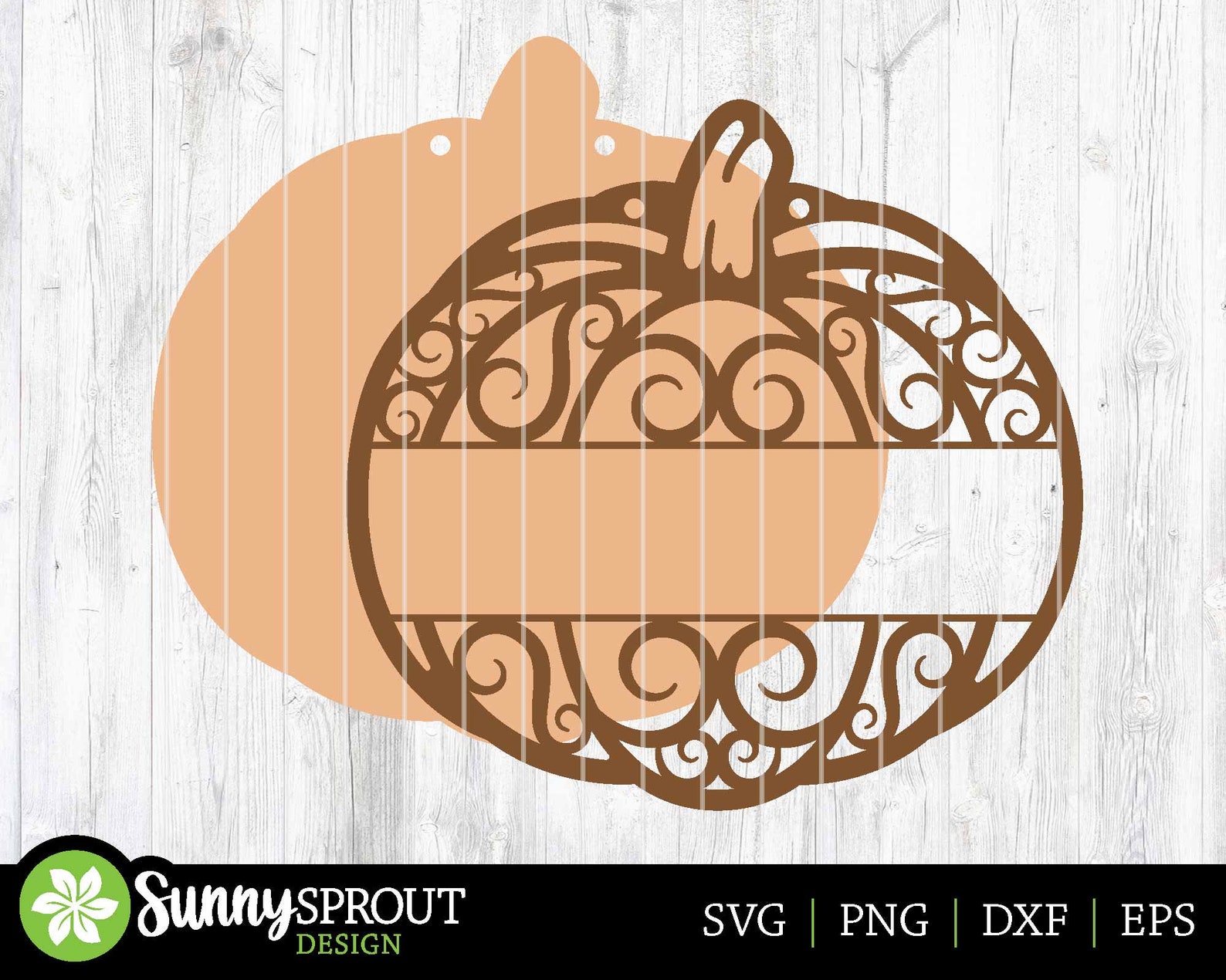 Pumpkin Split Monogram Sign, Fall Door Hanger Svg, Glowforge Laser File ...