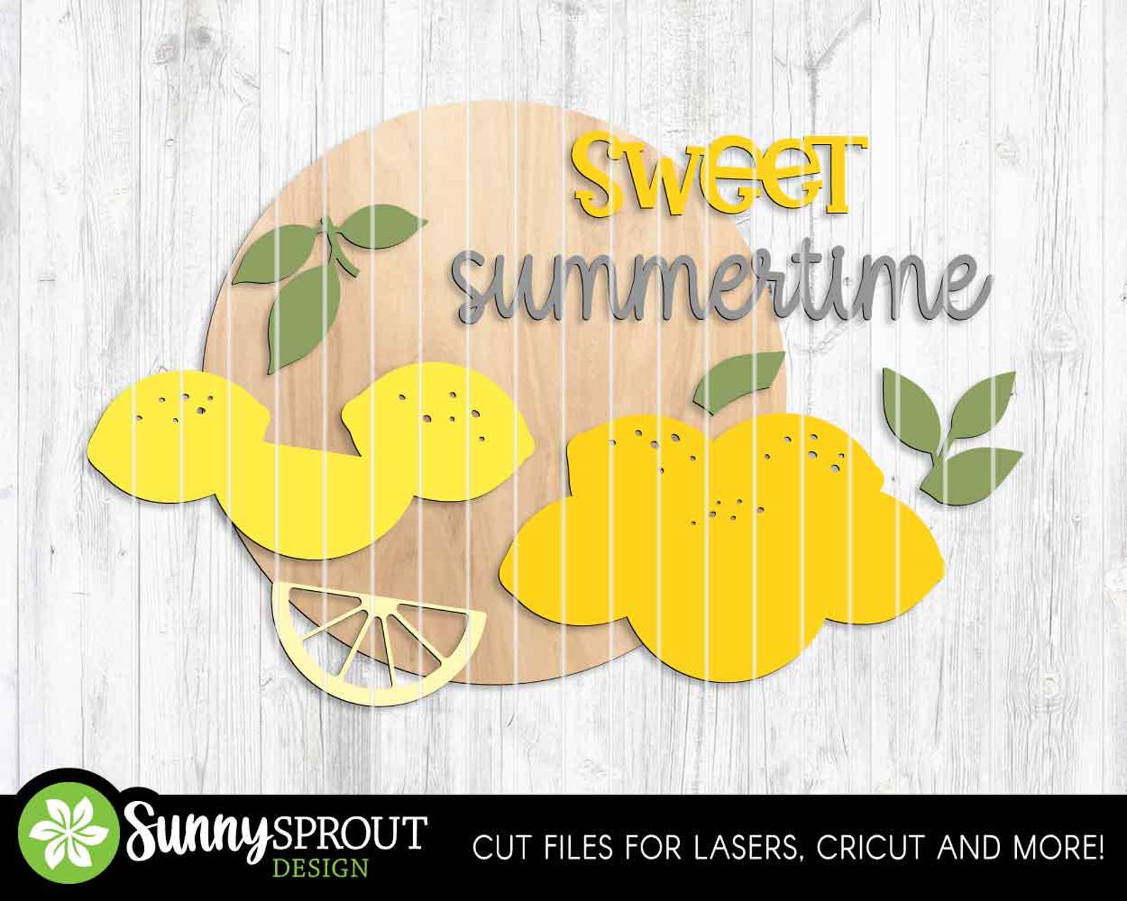 Sweet Summertime Lemons Sign, Digital Download, SVG Laser Cut File ...