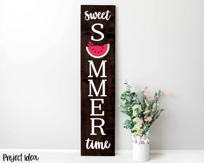 Download Clip Art Svg Png Dxf Eps Sweet Summertime Watermelon Porch Sign Digital Download Cricut Front Door Sign Design Silhouette Cut File Print File Art Collectibles